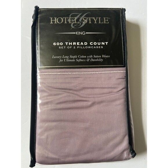 King Pillowcases Hotel Style 600 TC Cotton Sateen Weave Ultimate Softness - Picture 2 of 4